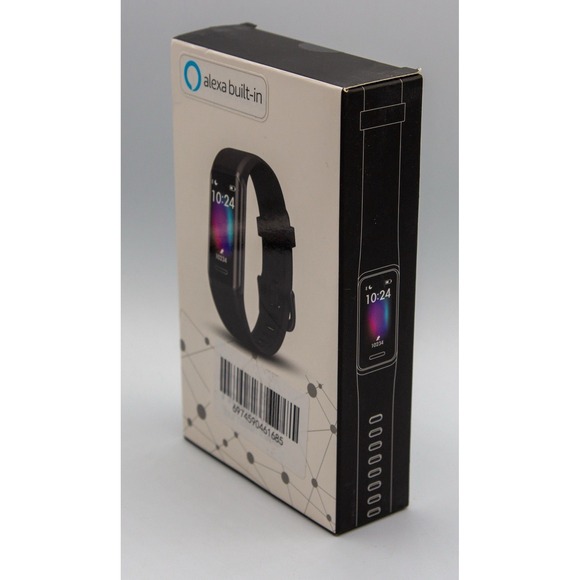 Alexa Fit Tracker Smart Watch Black Steps Heart Rate Calories New - Picture 3 of 8